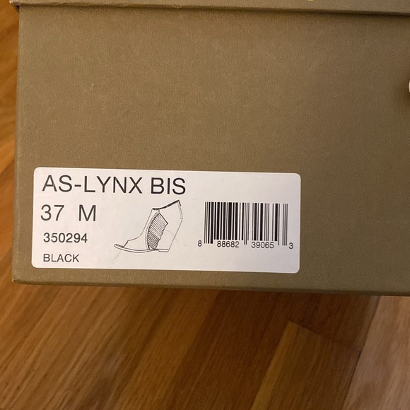 Ash Women’s Black Wedge Open Toe Heels With Fringe Size 37 - Picture 9 of 9